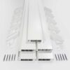 PACK 5 LAMES ALUMINIUM BLANCHES 20MM RAL 9010 MAT LISSE