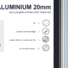 PACK 5 LAMES ALUMINIUM BLANCHES 20MM RAL 9010 MAT LISSE – Image 5