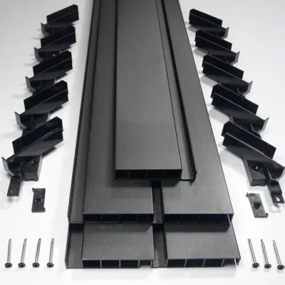 Pack de 5 lames aluminium 20mm noires pour pergola bioclimatique