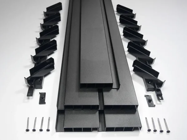 Pack de 5 lames aluminium 20mm noires pour pergola bioclimatique