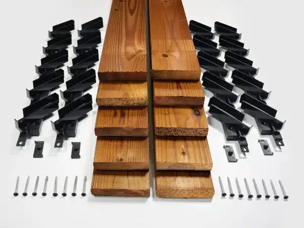 Pack noir 20mm avec 10 lames en bois pour pergola