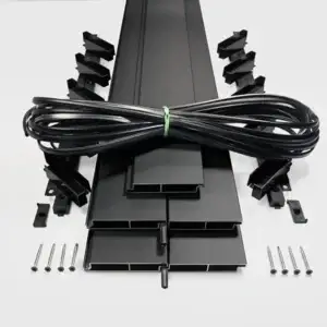 Pack 5 lames aluminium noire 18mm RAL 9005 ft